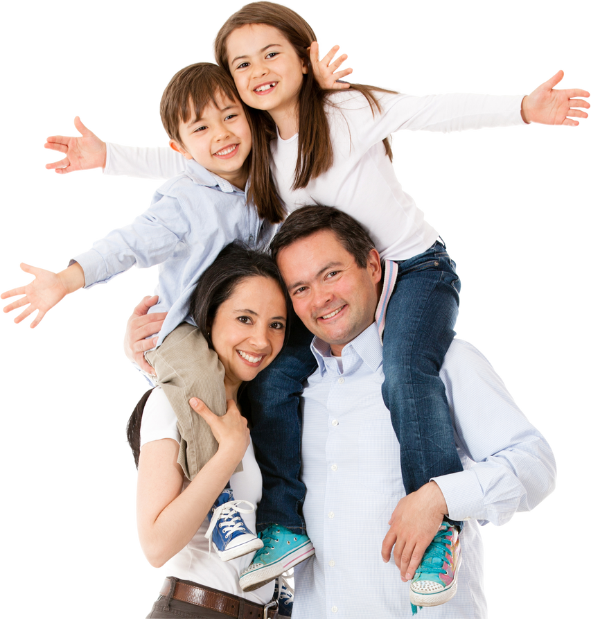 Happy Family Celebrating